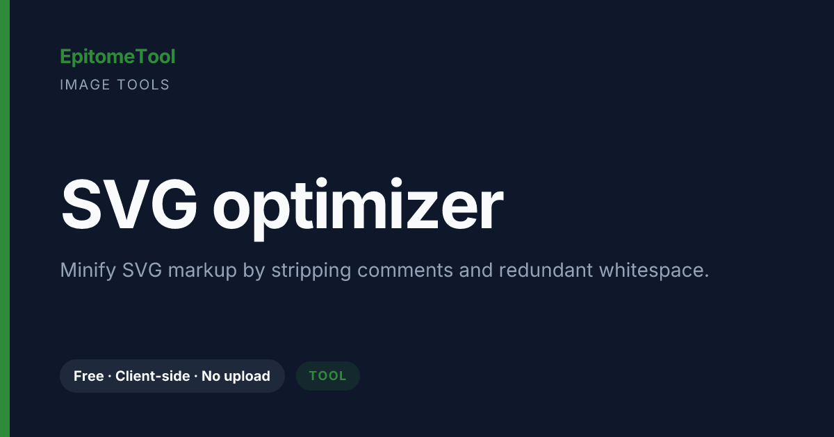 SVG optimizer — EpitomeTool